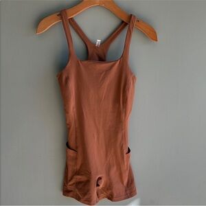 Free People Rust Brown Tank Romper